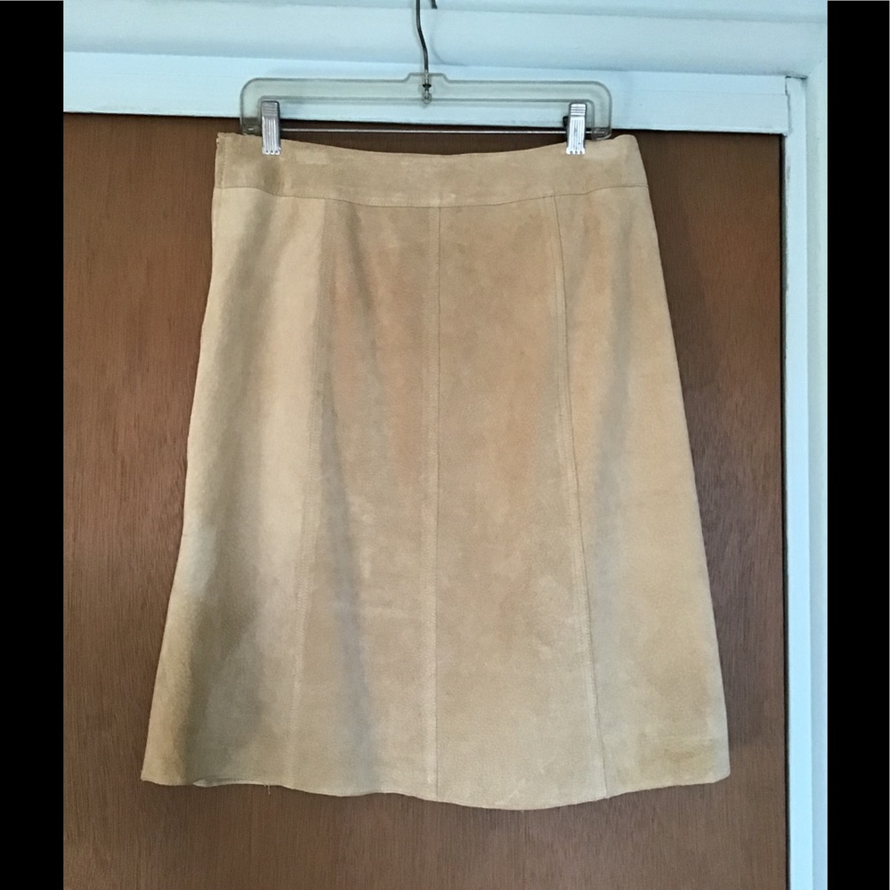 Elegant Tan A-Line Skirt